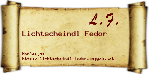 Lichtscheindl Fedor névjegykártya
